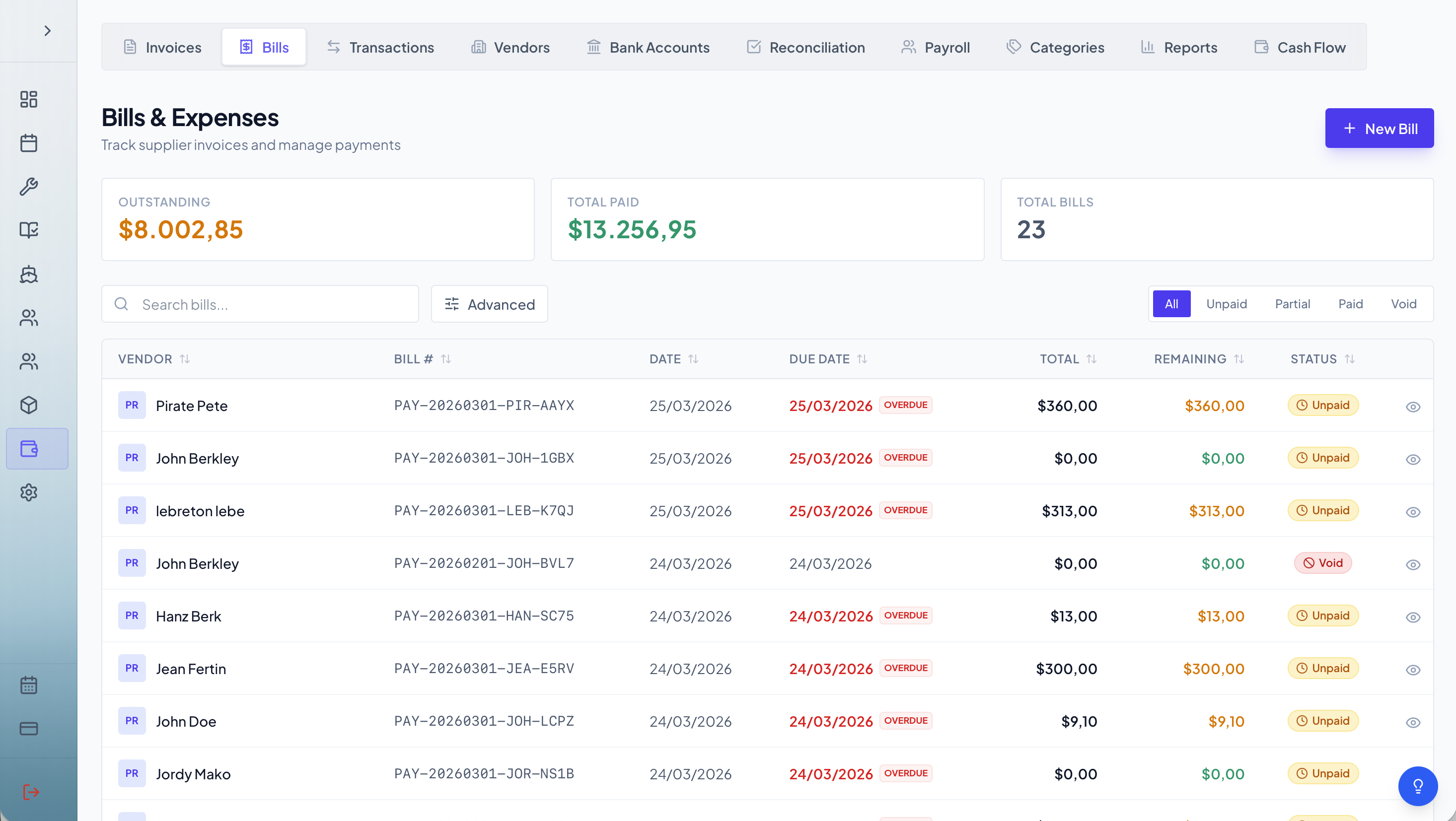Finance & Reporting — AbyssOS 1